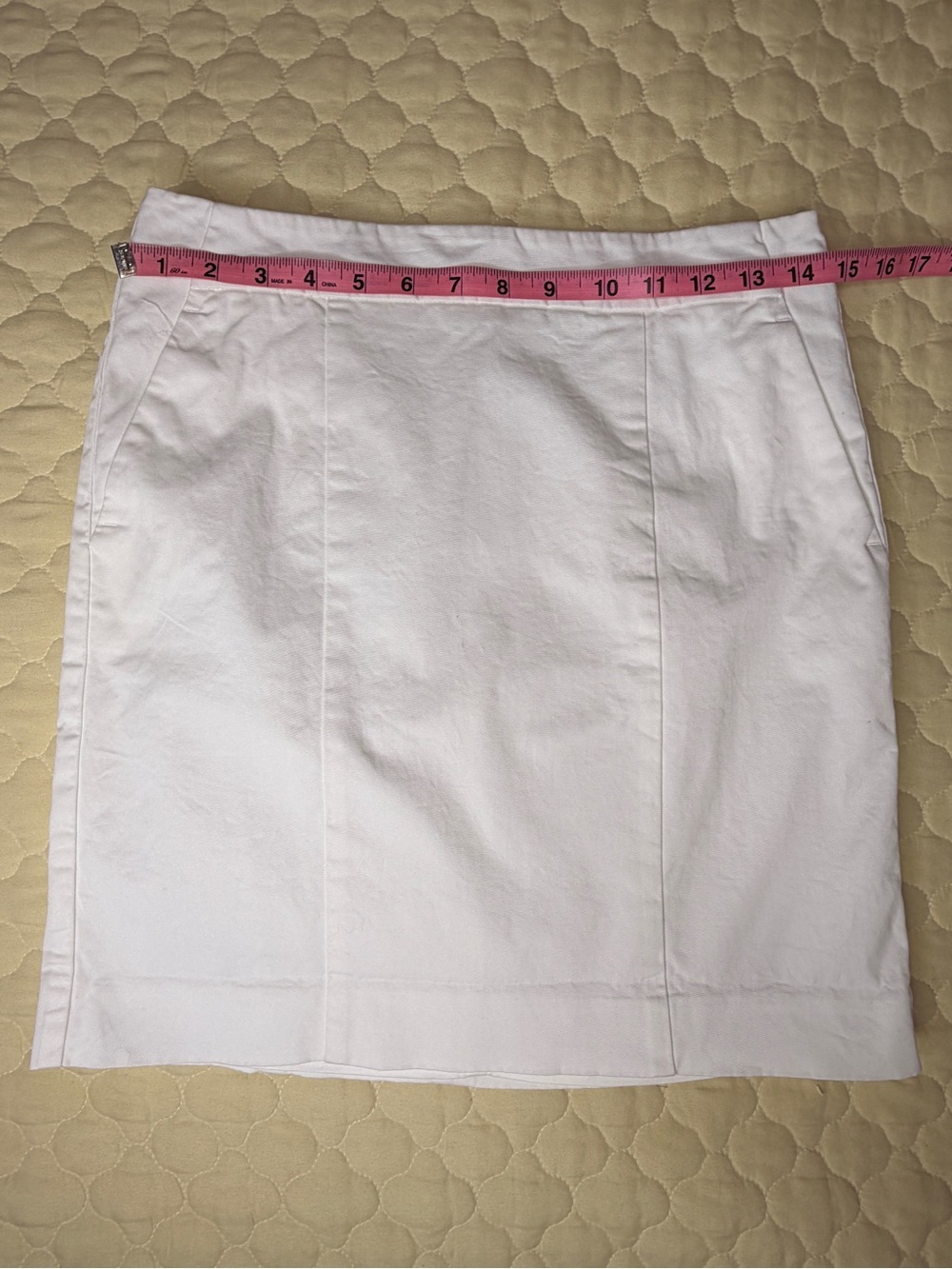 Ann Taylor White Straight Mini Skirt